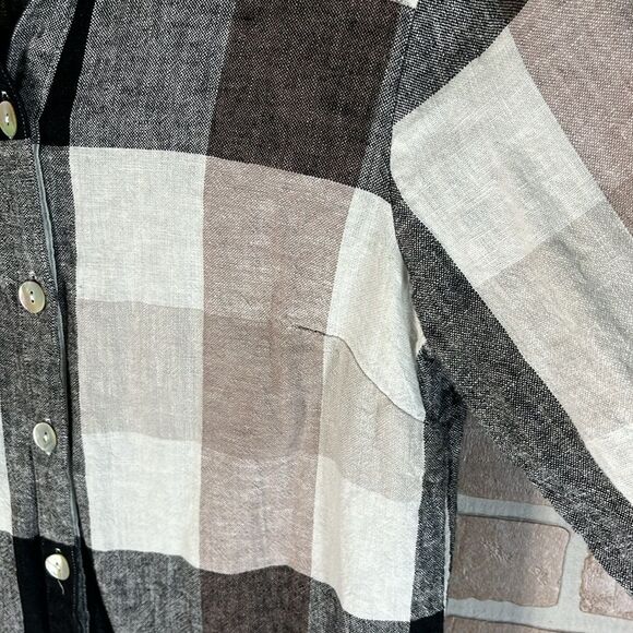 Soft Surroundings Carreux Shirt Plaid Size Small - Picture 5 of 8